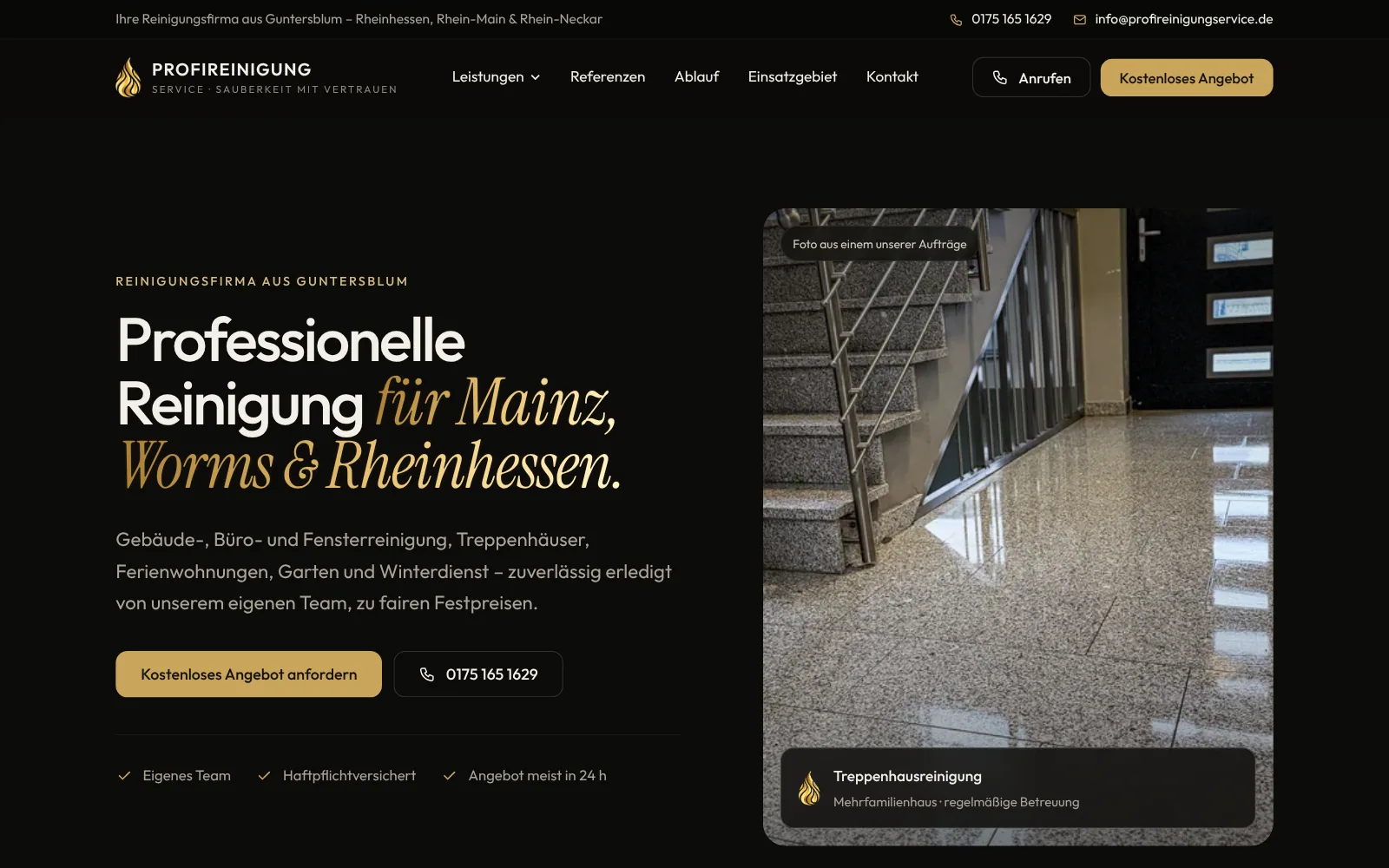 PROFIREINIGUNG Service home page