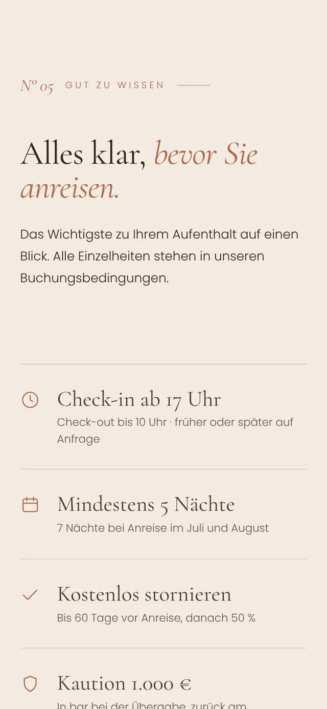 Das Wichtigste vor der Anreise auf dem Handy